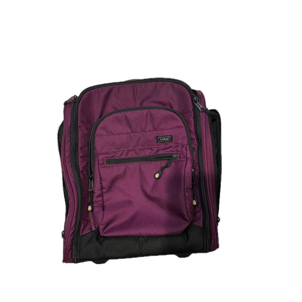 LL Bean Purple Roller Carry On Bag 15x12x8